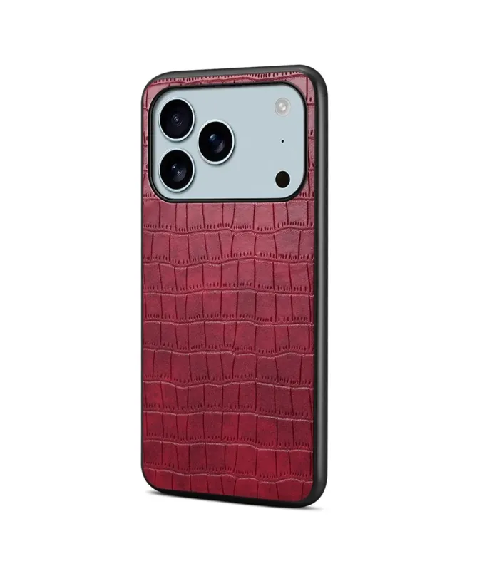 Coque iPhone 17 Pro Effet Peau Crocodile