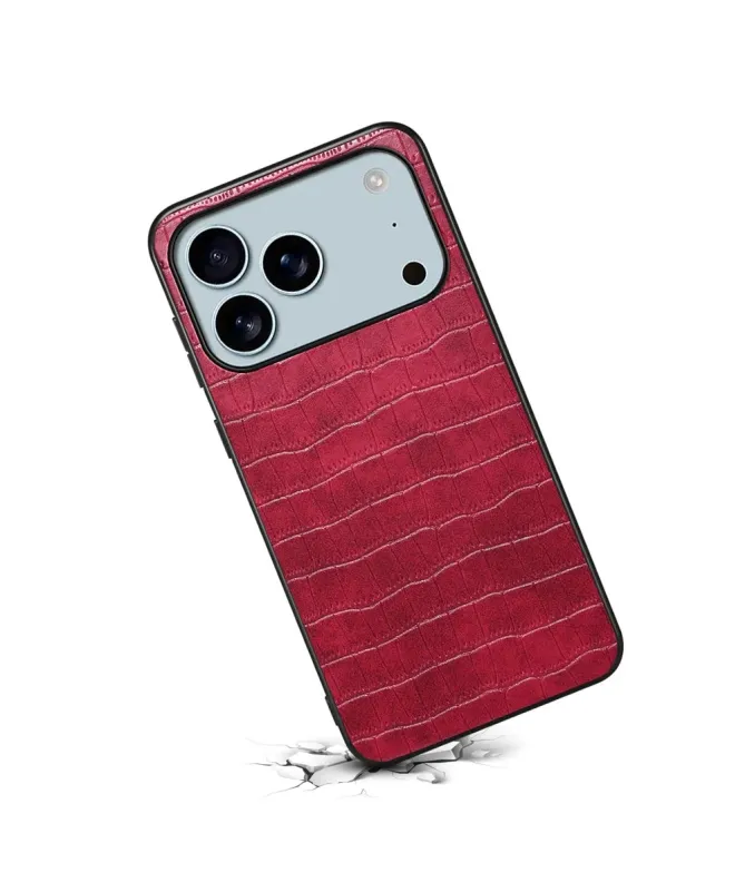 Coque iPhone 17 Pro Effet Peau Crocodile