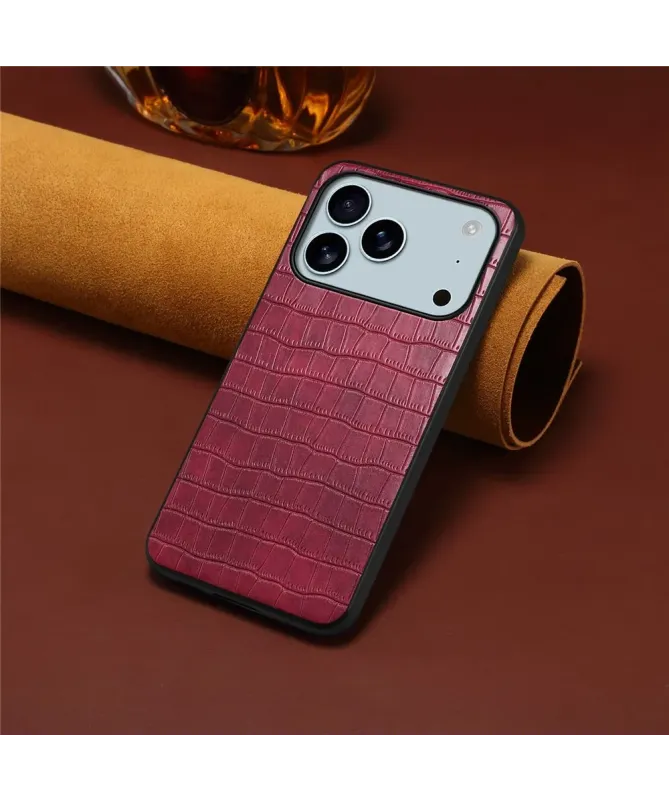 Coque iPhone 17 Pro Effet Peau Crocodile