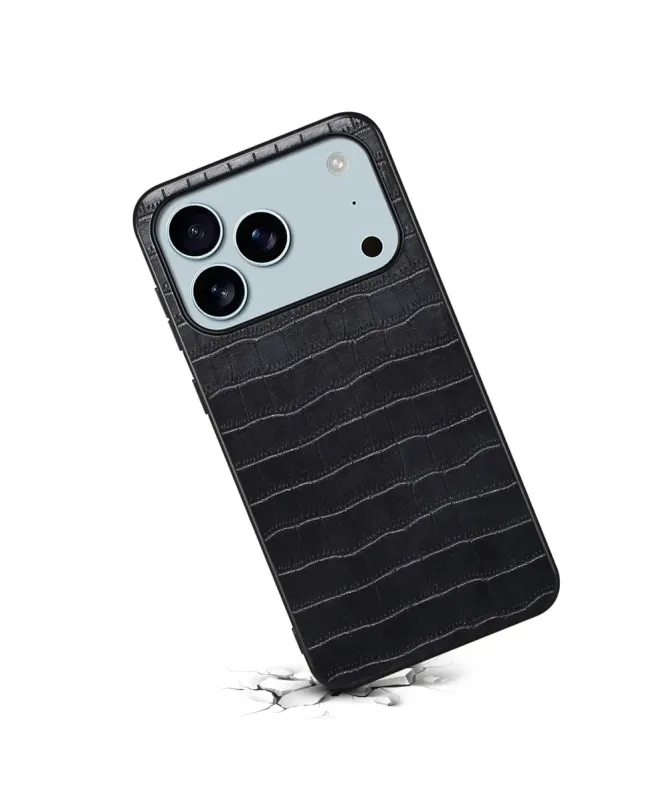 Coque iPhone 17 Pro Effet Peau Crocodile