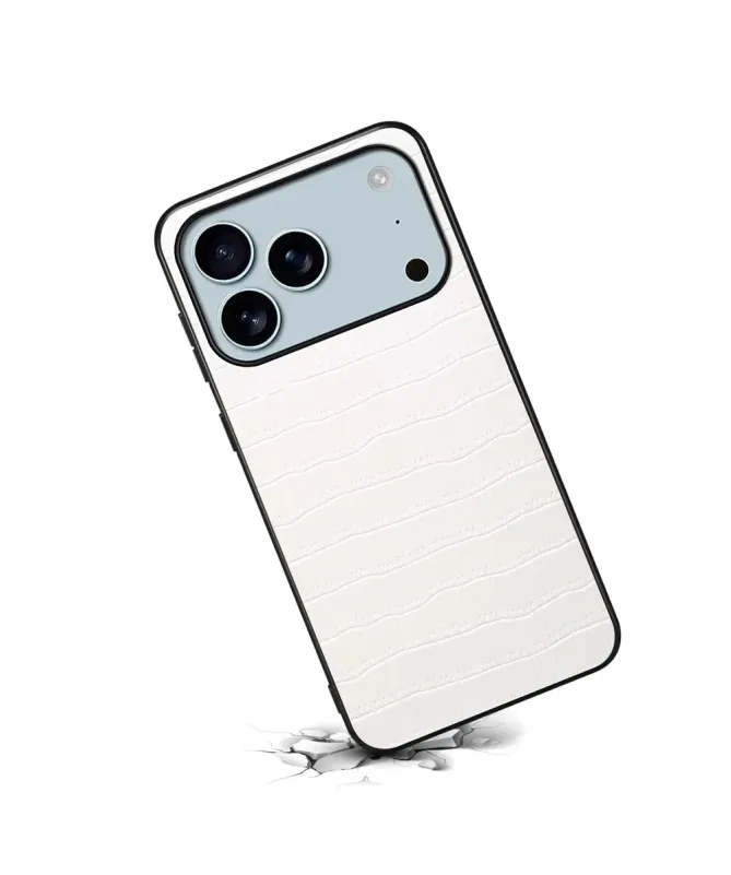 Coque iPhone 17 Pro Effet Peau Crocodile