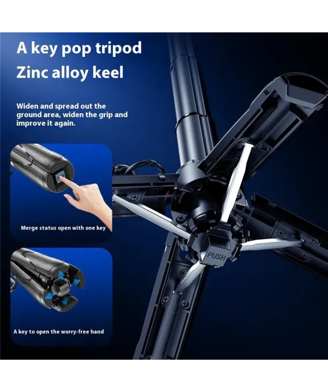 Perche Selfie Trépied Magnétique avec Lumière RGB | Pocket Tripod