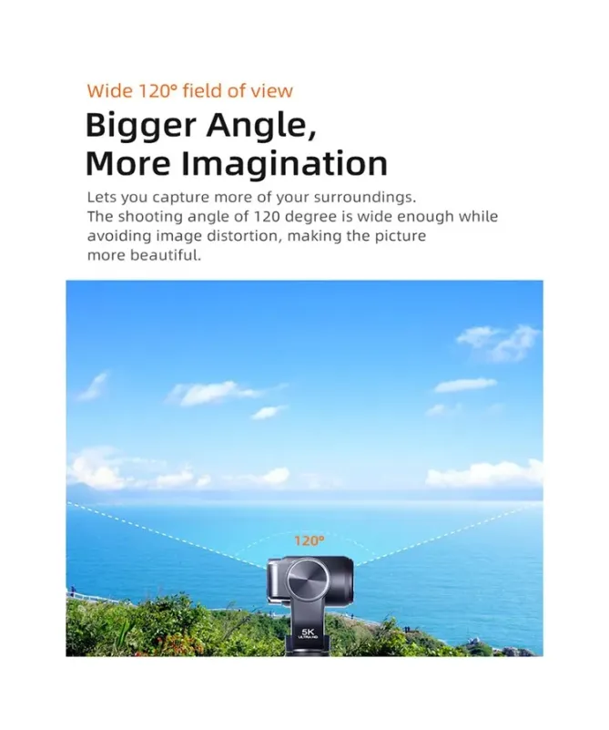 Caméra de Poche Stabilisée 5K ORDRO M5