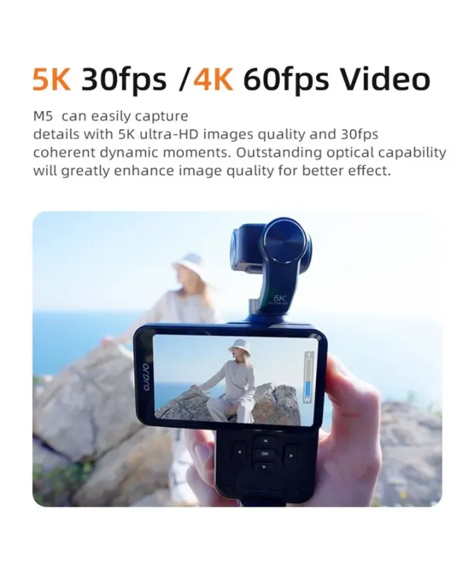 Caméra de Poche Stabilisée 5K ORDRO M5