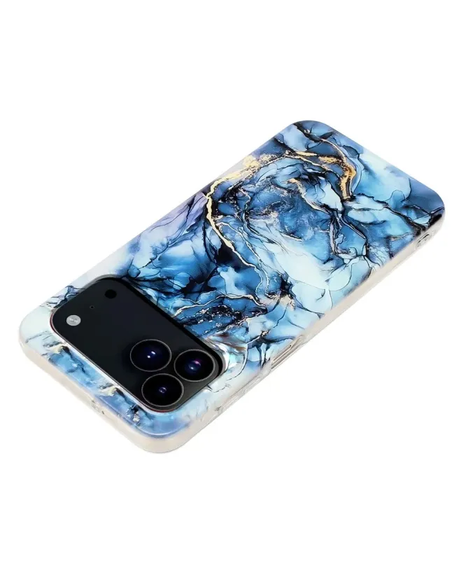 Coque iPhone 17 Pro Marbre Bleu | AzureMarble