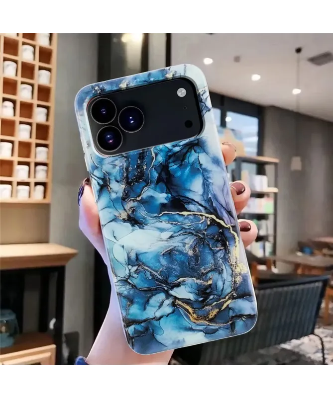 Coque iPhone 17 Pro Marbre Bleu | AzureMarble