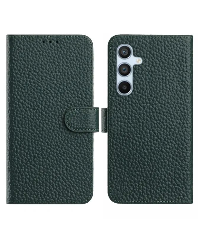 Housse Samsung Galaxy S25 FE en Cuir Véritable | ClassiCuir Vert foncé - photo 3