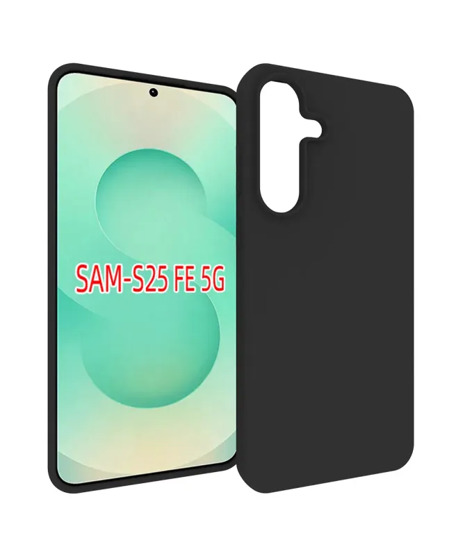 Coque Noire Mat Samsung Galaxy S25 FE avec Verre Trempé - photo 3