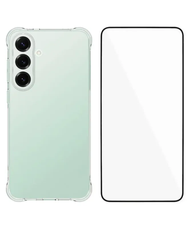 Pack Samsung Galaxy S25 FE Coque Coins Renforcés Transparente avec Ver