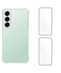 Pack Samsung Galaxy S25 FE | Coque Coins Renforcés Transparente avec 2