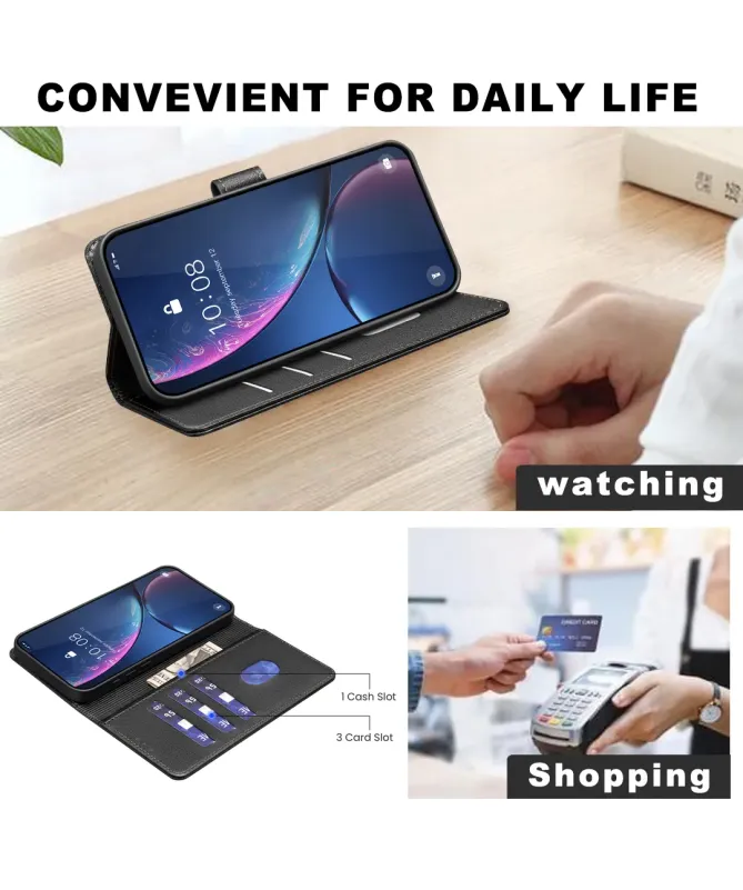 Housse Samsung Galaxy S25 FE Porte-Cartes en Simili Cuir | BF32