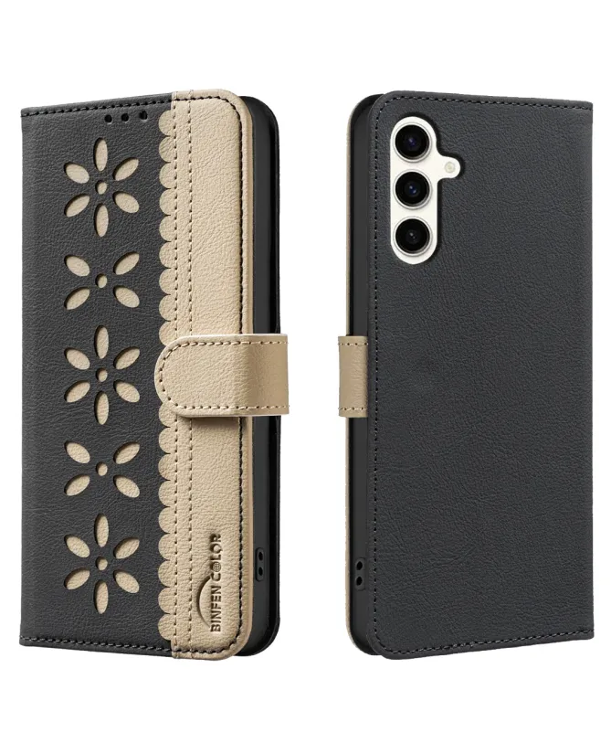 Housse Samsung Galaxy S25 FE Porte-Cartes Fleurs | BF36