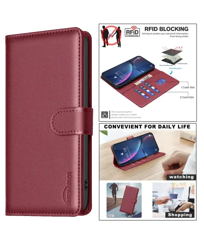 Housse Samsung Galaxy S25 FE Porte-Cartes en Simili Cuir | BF32
