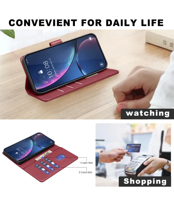 Housse Samsung Galaxy S25 FE Porte-Cartes en Simili Cuir | BF32