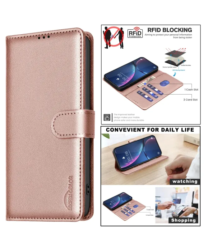 Housse Samsung Galaxy S25 FE Porte-Cartes en Simili Cuir | BF32