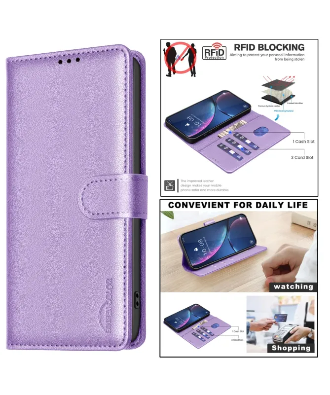 Housse Samsung Galaxy S25 FE Porte-Cartes en Simili Cuir | BF32