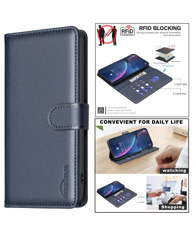 Housse Samsung Galaxy S25 FE Porte-Cartes en Simili Cuir | BF32