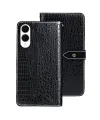 Housse Samsung Galaxy S25 Edge en simili cuir crocodile