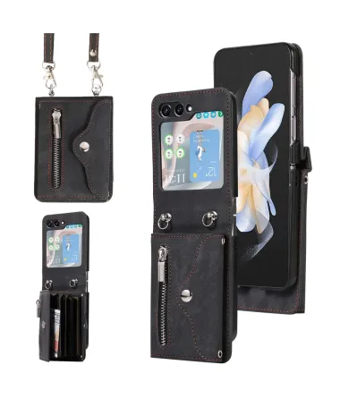 Coque Samsung Galaxy Z Flip 7 Portefeuille Bandoulière | NOMAD