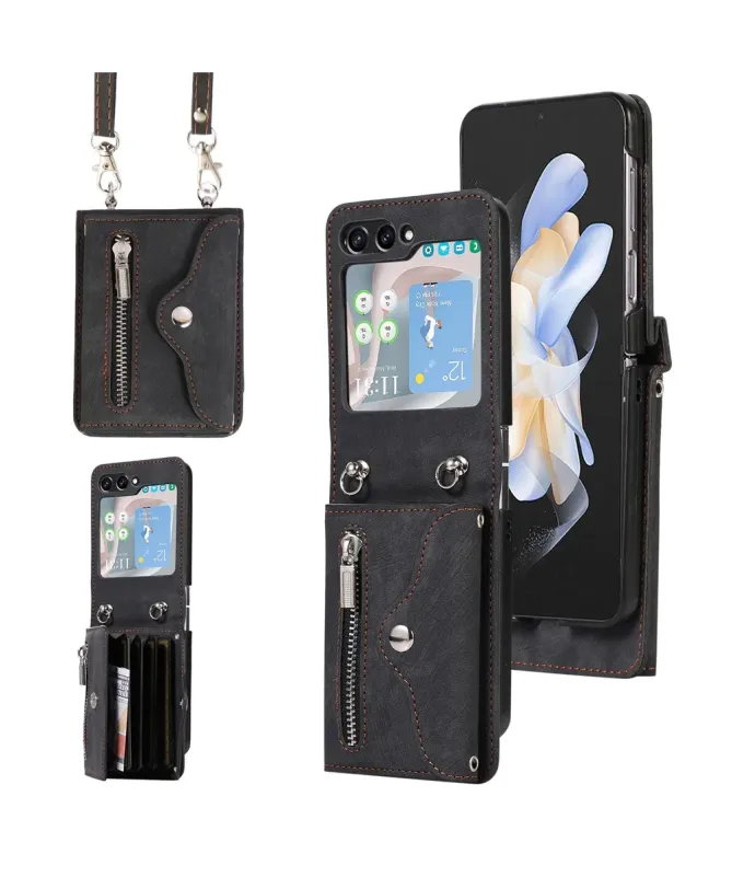 Coque Samsung Galaxy Z Flip 7 Portefeuille Bandoulière | NOMAD