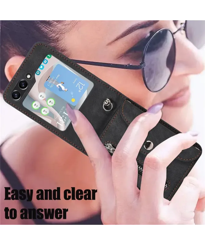 Coque Samsung Galaxy Z Flip 7 Portefeuille Bandoulière | NOMAD
