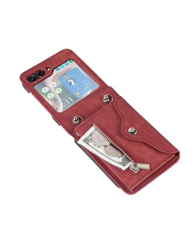 Coque Samsung Galaxy Z Flip 7 Portefeuille Bandoulière | NOMAD