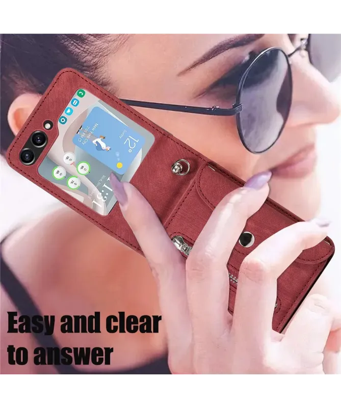 Coque Samsung Galaxy Z Flip 7 Portefeuille Bandoulière | NOMAD