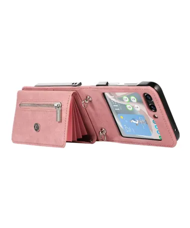 Coque Samsung Galaxy Z Flip 7 Portefeuille Bandoulière | NOMAD Or Rose - photo 24