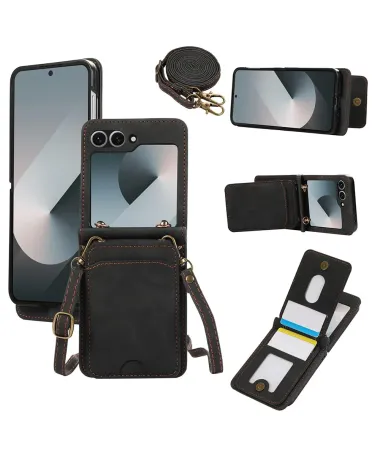 Coque Samsung Galaxy Z Flip 7 Portefeuille Bandoulière | ORGANIZER