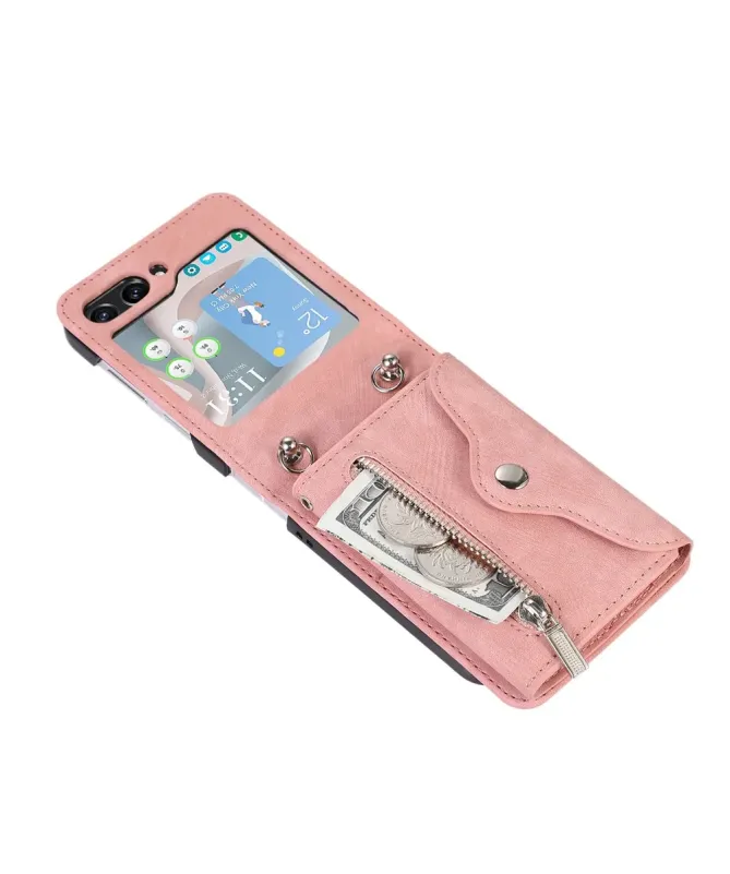 Coque Samsung Galaxy Z Flip 7 Portefeuille Bandoulière | NOMAD