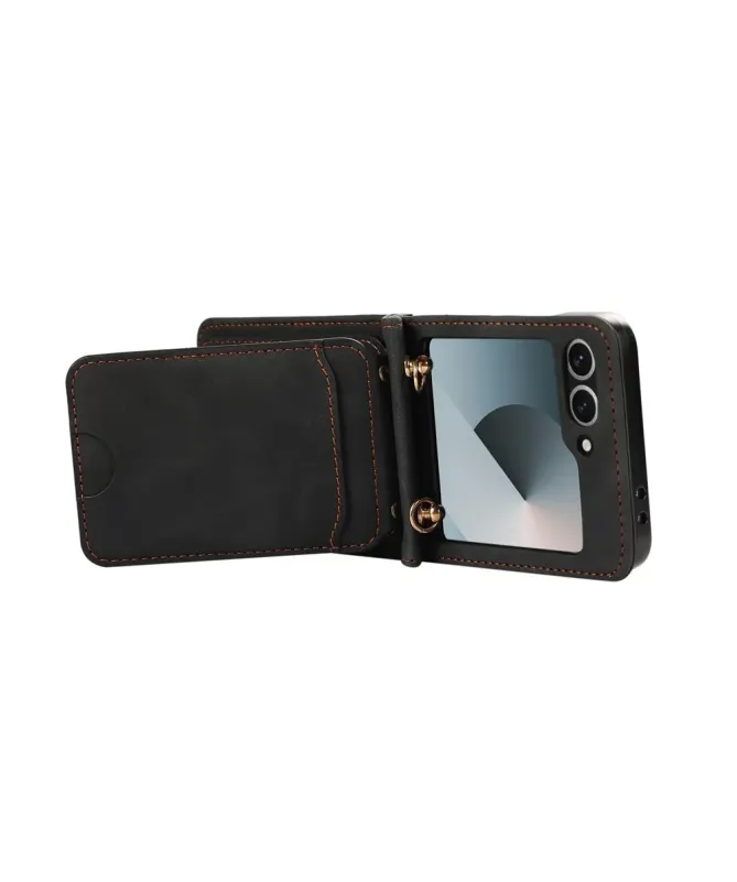 Coque Samsung Galaxy Z Flip 7 Portefeuille Bandoulière | ORGANIZER