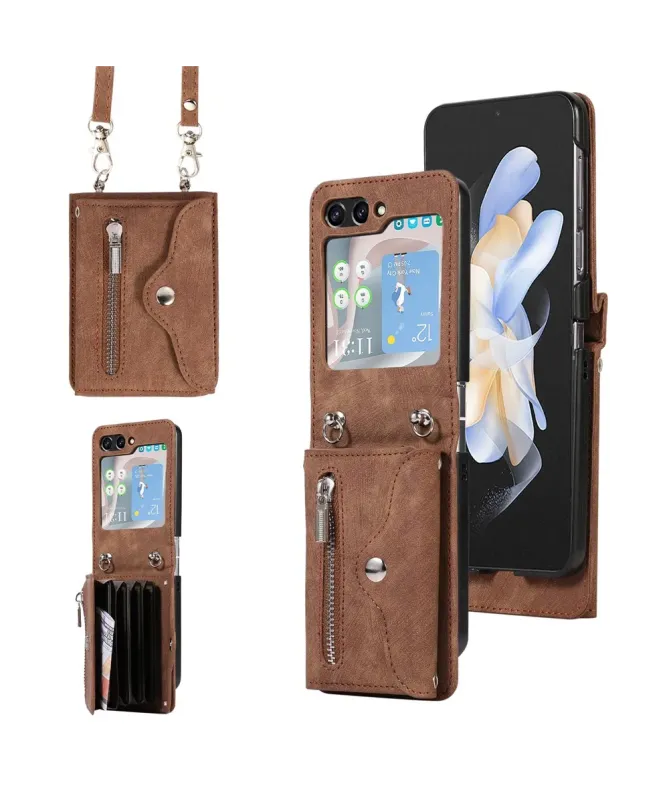 Coque Samsung Galaxy Z Flip 7 Portefeuille Bandoulière | NOMAD
