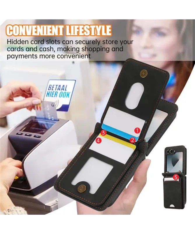 Coque Samsung Galaxy Z Flip 7 Portefeuille Bandoulière | ORGANIZER