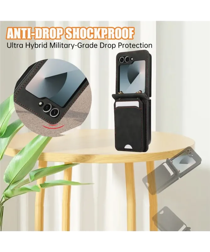 Coque Samsung Galaxy Z Flip 7 Portefeuille Bandoulière | ORGANIZER