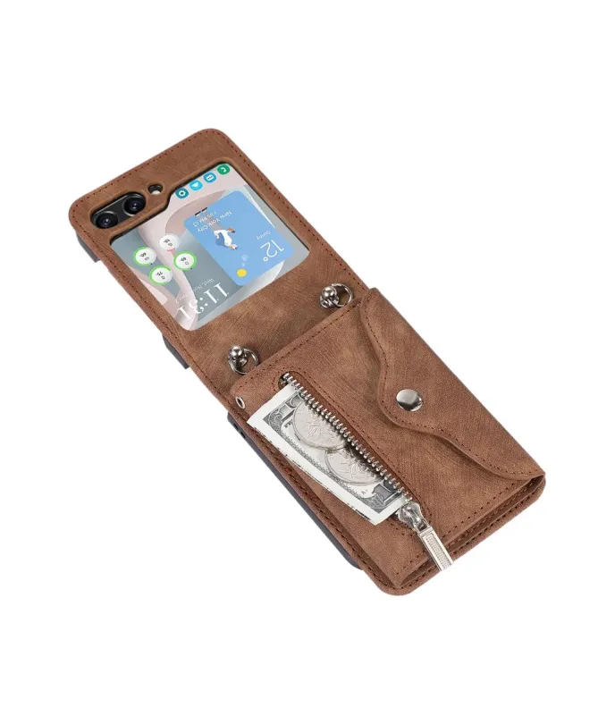 Coque Samsung Galaxy Z Flip 7 Portefeuille Bandoulière | NOMAD