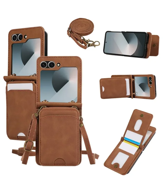 Coque Samsung Galaxy Z Flip 7 Portefeuille Bandoulière | ORGANIZER