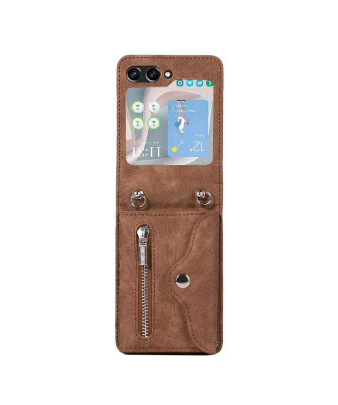 Coque Samsung Galaxy Z Flip 7 Portefeuille Bandoulière | NOMAD