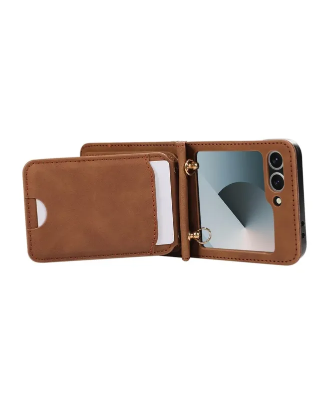 Coque Samsung Galaxy Z Flip 7 Portefeuille Bandoulière | ORGANIZER
