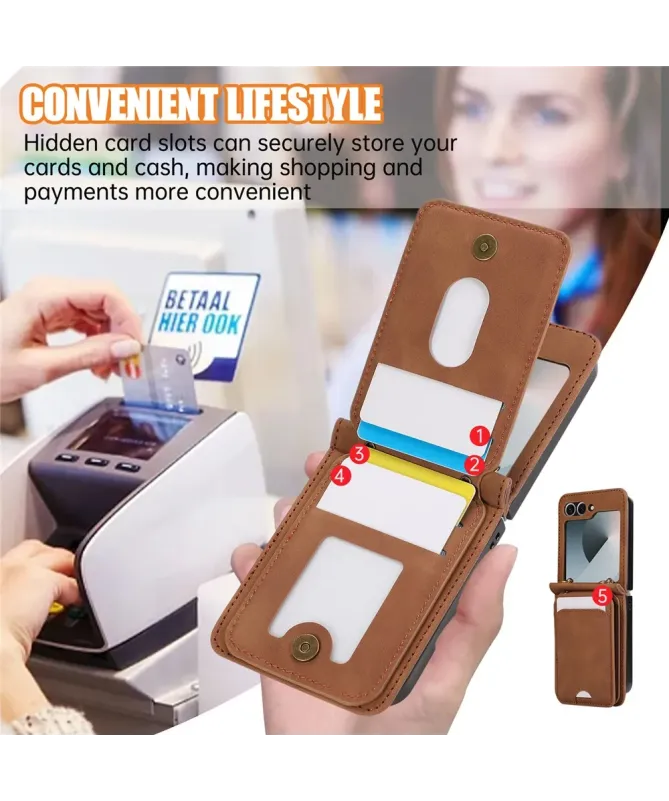 Coque Samsung Galaxy Z Flip 7 Portefeuille Bandoulière | ORGANIZER