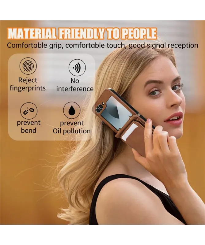 Coque Samsung Galaxy Z Flip 7 Portefeuille Bandoulière | ORGANIZER