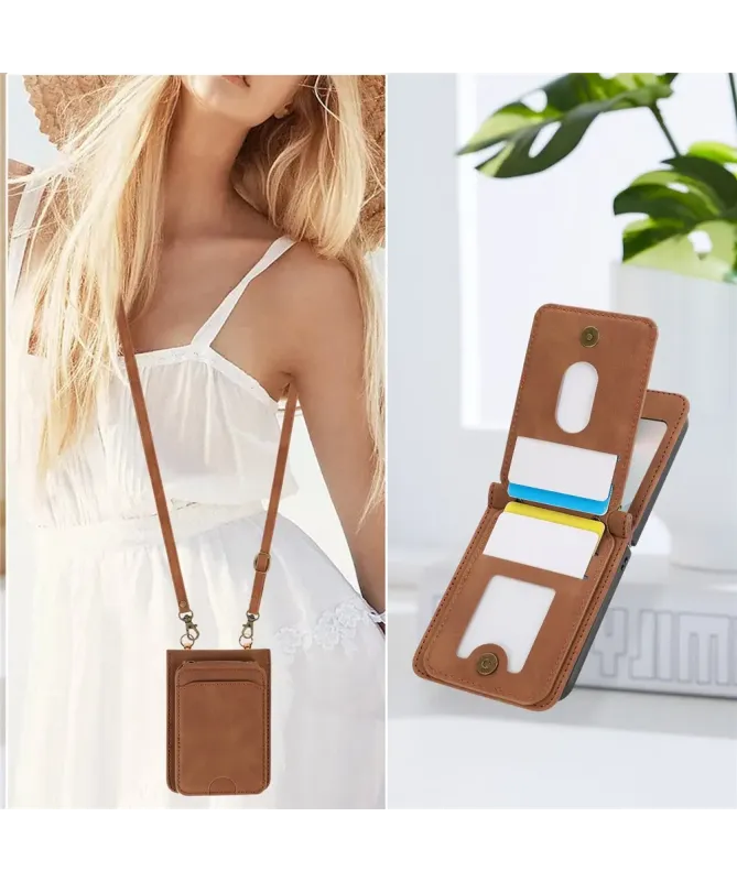 Coque Samsung Galaxy Z Flip 7 Portefeuille Bandoulière | ORGANIZER