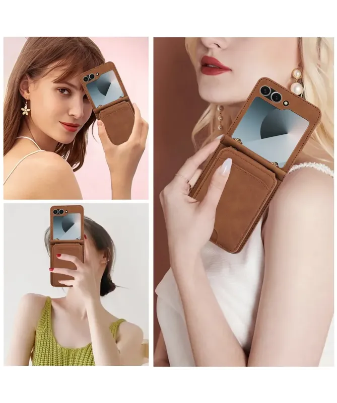 Coque Samsung Galaxy Z Flip 7 Portefeuille Bandoulière | ORGANIZER