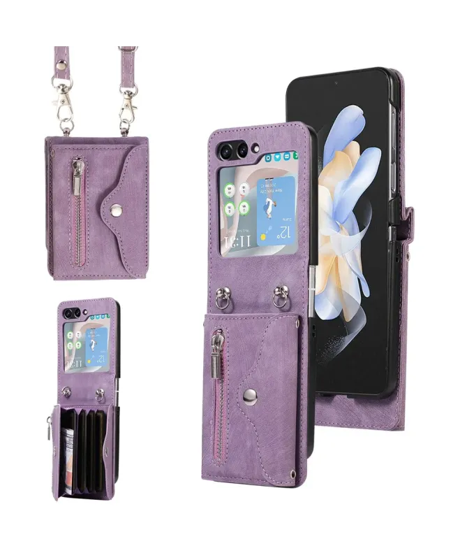 Coque Samsung Galaxy Z Flip 7 Portefeuille Bandoulière | NOMAD