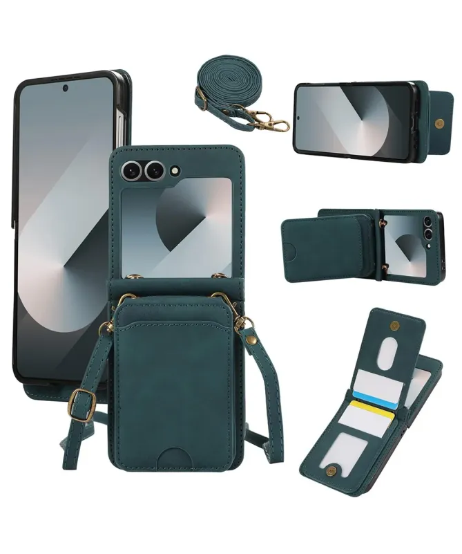Coque Samsung Galaxy Z Flip 7 Portefeuille Bandoulière | ORGANIZER