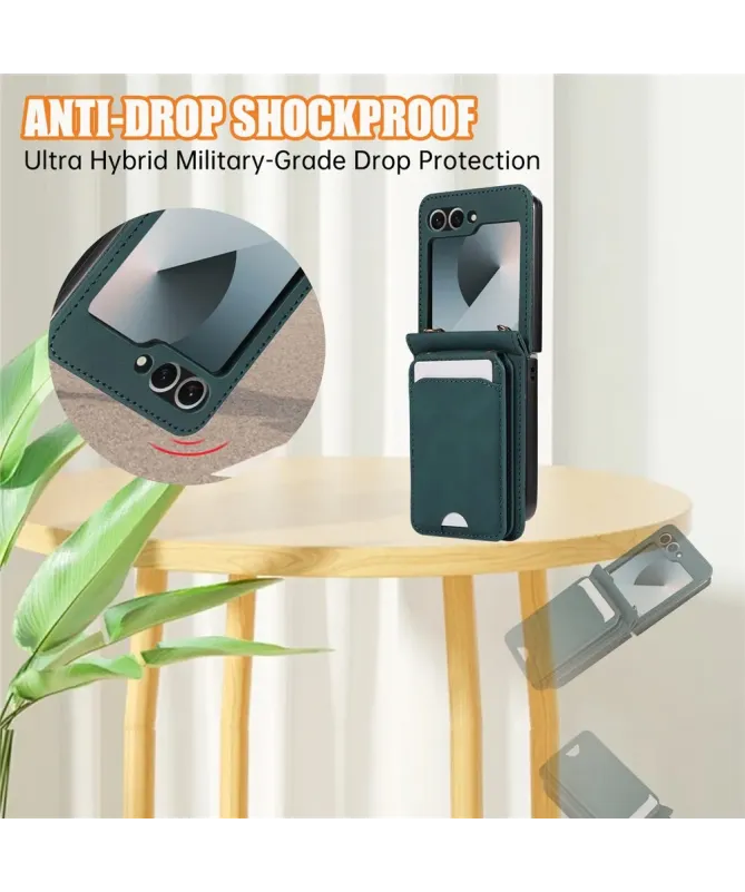 Coque Samsung Galaxy Z Flip 7 Portefeuille Bandoulière | ORGANIZER