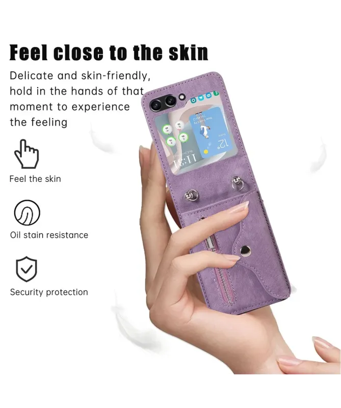 Coque Samsung Galaxy Z Flip 7 Portefeuille Bandoulière | NOMAD