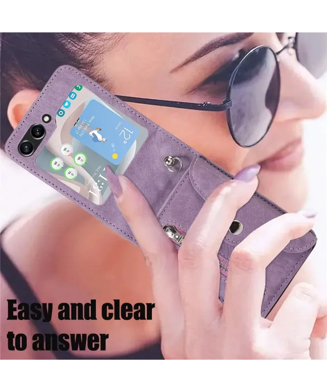 Coque Samsung Galaxy Z Flip 7 Portefeuille Bandoulière | NOMAD