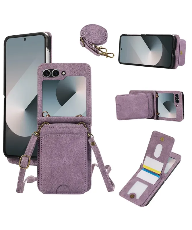 Coque Samsung Galaxy Z Flip 7 Portefeuille Bandoulière | ORGANIZER