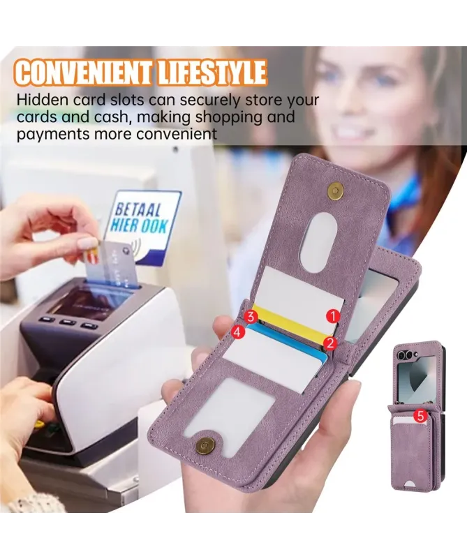 Coque Samsung Galaxy Z Flip 7 Portefeuille Bandoulière | ORGANIZER