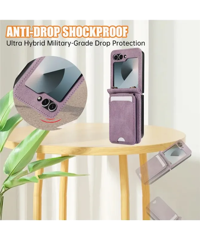 Coque Samsung Galaxy Z Flip 7 Portefeuille Bandoulière | ORGANIZER